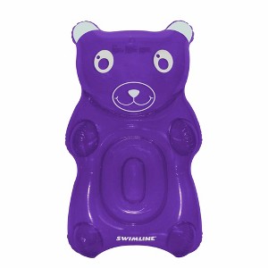 Swim Central 60" Purple Gummy Bear Swimming Pool Float - 1 of 3