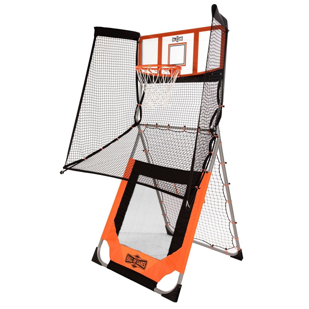 Hall of Games 2-in-1 Basketball and Baseball Pitchback