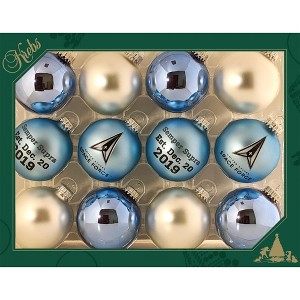 Christmas By Krebs - 67mm / 2.625" Designer Glass Baubles [12 Pieces] - 1 of 4