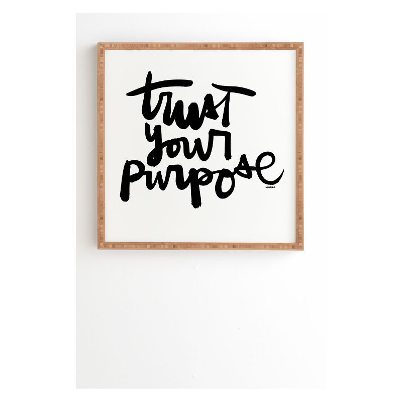 Kal Barteski Trust Your Purpose Framed Wall Art Poster Print Black - Deny Designs, 1 of 7