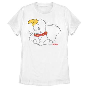 Boy\'s Dumbo Sitting Cutely Outline T-shirt : Target