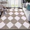Whashable Runner Rugs for Hallway Runner Washable Kitchen Rugs Non Slip Modern Checkered Carpet Farmhouse Soft Contemporary Low Pile Carpet - 4 of 4