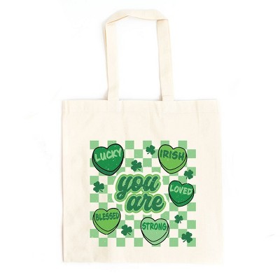 City Creek Prints St. Patrick's Affirmations Canvas Tote Bag - 15x16 - Natural