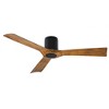 Modern Forms Aviator 3-Blade Smart Flush Mount Ceiling Fan in Matte Black/Distressed Koa - 2 of 4