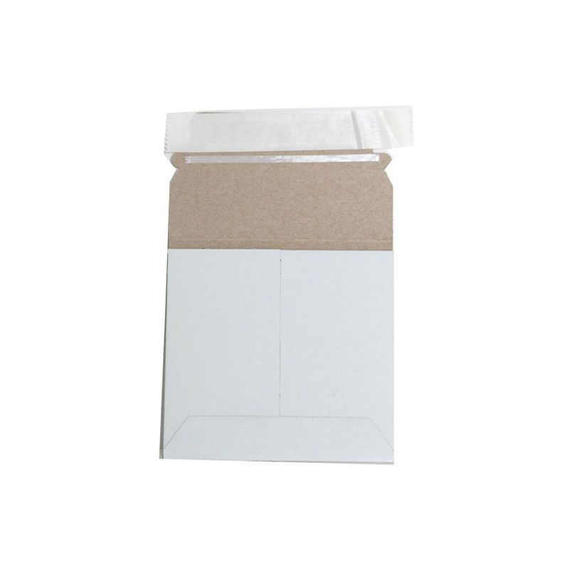 JAM Paper Stay-Flat Photo Mailer Stiff Envelopes with Self-Adhesive Closure 6 x 6 White Sold, 1 of 2