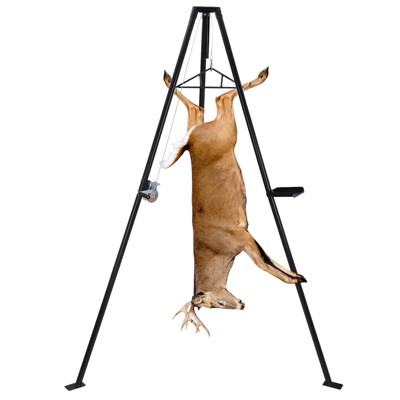 Tripod Game Hoist for Hunting, Deer Hoist Deer Hanger for Skinning Rack, Deer Cleaning Tripod Hoist Kit