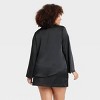 Women's Long Sleeve Satin Tie Blouse - A New Day™ - 2 of 3