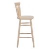 Barstool – 44.9" H, Natural – Whitewashed Rubberwood Frame (Set of 2) – Zuo Modern - 3 of 4