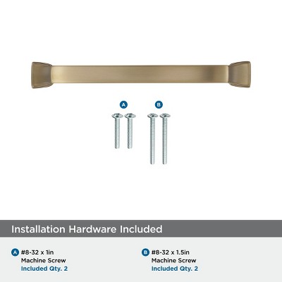 Golden Champagne 5-1/16" Modern Traditional Cabinet Pull