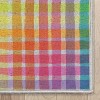 Crayola Multi Plaid Multicolor Area Rug by Well Woven - image 3 of 4