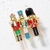 Ross-Simons 3.5-4mm Cultured Pearl, .38 ct. t.w. Multi-Gemstone and Multicolored Enamel Nutcracker Pin in 18kt Gold Over Sterling - 3 of 4