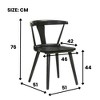 Kumasinova 17.5"H Rustic Farmhouse Dining Chairs Set of 2,Eco-Friendly Rubberwood Armless Chair for Kitchen,Versatile Side Chair,300lbs Max - 3 of 4