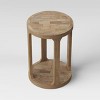 Castalia Round Accent Table Natural Wood - Threshold™ - image 3 of 4
