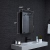HBEZON Medicine Cabinet with Mirrors, Recess/Wall Mount Bathroom Cabinet, Adjustable Shelves, Soft-Close Hinge, Rectangular, Aluminum - 2 of 4