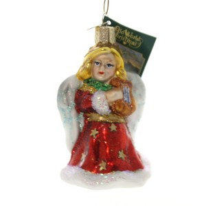 Old World Christmas 3.75 In Angel With Lyre Ornament Purity Peace - 1 of 2