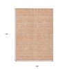 Peach And Ivory Floral Washable Indoor Outdoor Area Rug - 3 of 4