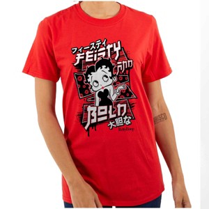 Kanji Betty Boop Feisty and Bold Womens Graphic T Shirt Tees Brisco Brands - 1 of 3