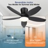 36 or 42 or 48 inch Low Profile Flush Mount Ceiling Fan with LED Light - 4 of 4