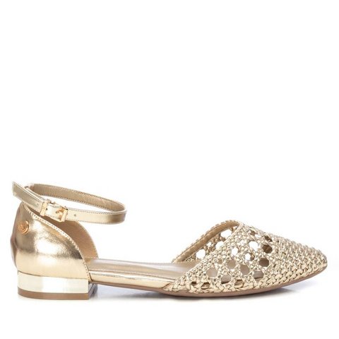Обувь XTI Women's Flats Ballerina Style ,Gold,6