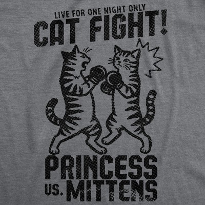 Мужские перчатки Crazy Dog T-Shirts, Inc. Mens Funny T Shirts Cat Fight Princess Vs Mittens Sarcastic Boxing Match Tee For Men - Crazy Dog Men's T Shirt For Cat Lovers Dark Grey L — фото 2