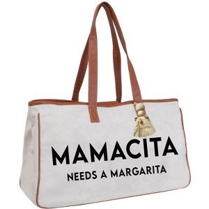 Magid Canvas Slogan Tote "MAMACITA NEEDS A MARGARITA" - 1 of 4