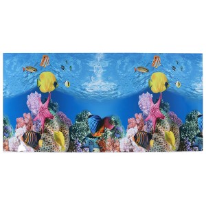 Unique Bargains Aquarium Background Poster Double-sided Aquarium Fish Tank Background Decorative Paper Sticker 1 Pc - 1 of 4
