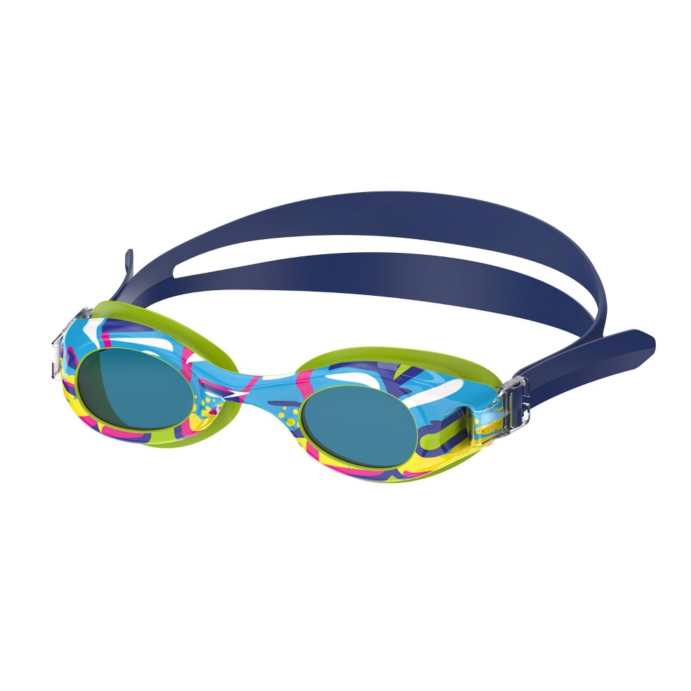 Speedo Kids' Glide Print Swim Goggles - Lime Punch/Cobalt