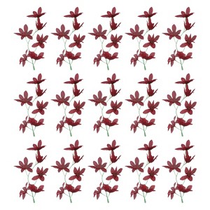 Unique Bargains Artificial Stems Home Wedding Decoration Headdress Wreath Orchid Fake Flower 15 Pcs - 1 of 4