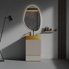 Christopher Knight Home Brook Freestanding 20" Striped Wood Bathroom Vanity with Brushed Steel Sink and Drawer - 2 of 4