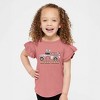 The Juniper Shop On The Hunt Truck Pink Toddler Flutter Sleeve Tee - 2 of 2