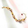 Ross-Simons Italian Multicolored Murano Glass Floral Bead Bracelet With 18kt Gold Over Sterling Size 7 - 4 of 4