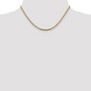 Black Bow Jewelry 2.75mm 14k Gold Tri-Color Solid Fancy Pave Anchor Chain Necklace - 3 of 4