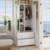 FUFU&GAGA Armoire Wardrobes With Mirror And Hanging - 3 of 4