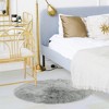 PiccoCasa Office Home Bedroom Faux Sheepskin Puffy Plush Area Soft Warm Floor Mat 1 Pc - 2 of 4