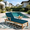 VisioGear 2PCS Set Outdoor Lounge Chair Cushion, Replacement Patio Funiture Seat Cushion, Chaise Lounge Cushion, Lake Blue, 74.8"*23.62"*3" - 4 of 4