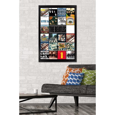 The Beatles Albums Black Framed Wall Poster 24" x 36"