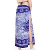 LA LEELA Women's Swimwear Sarong Wrap Cover up Wraps One Size Sun Blue - 3 of 4