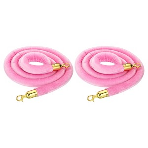 Unique Bargains Theater Adjustable Velvet Stanchion Rope with Snap Hooks 2 Pcs - 1 of 4