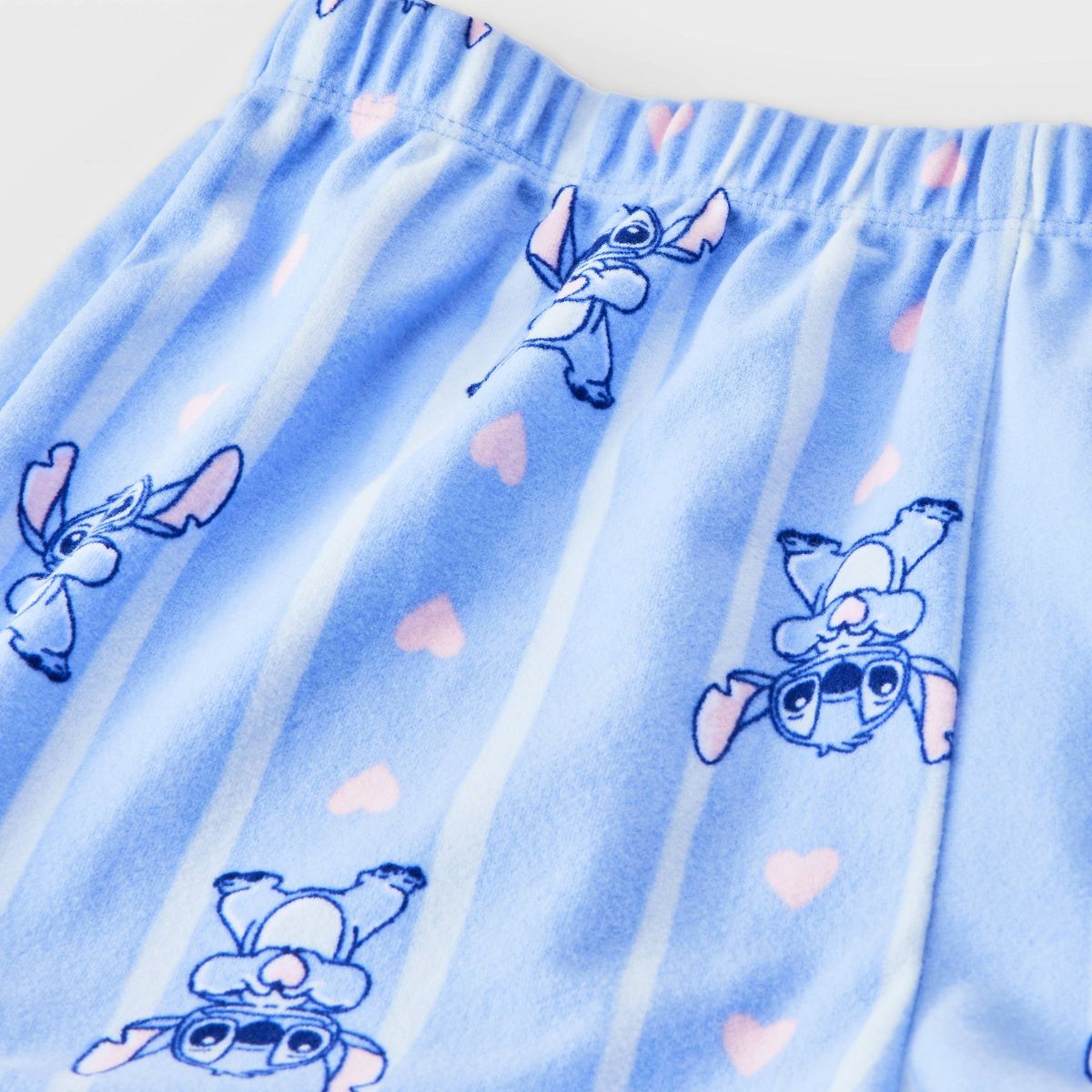 Girls' 2pc Lilo & Stich T-Shirt and Shorts Pajama Set - Blue - thumbnail 4