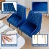 DYHOME Modern Dining Chairs Set of 6, Mid Century Dining Chairs with 5.12” Cushions, Velvet Upholstered Dining Chairs with Back Pull Rod - 3 of 4