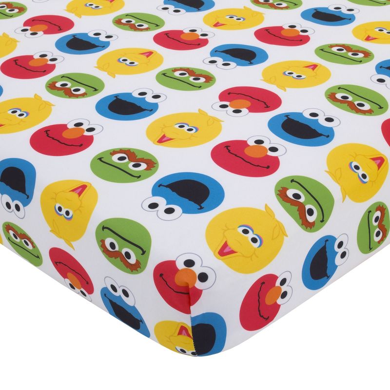 Sesame Street Sesame Street - Yellow, Blue, Red 2 Piece Toddler Sheet Set with Fitted Crib Sheet and Pillowcase, 2 of 6