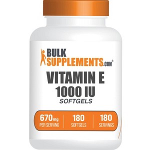 BulkSupplements Vitamin E (1000IU) Softgels - 1 of 4