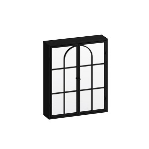 NicBex Bathroom Wall Mount Storage Cabinet Mirror Medicine Cabinet with 2 Doors & 3 Triple Tier Storage - 1 of 4