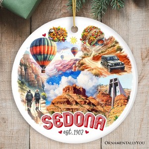 Breathtaking Sedona Landmarks Handmade Ornament, Vintage Arizona Travel Christmas Souvenir| OrnamentallyYou - 1 of 4
