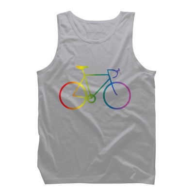 Adult Design By Humans Rainbow Bike Cyclist Pride By Bonganva Tank Top