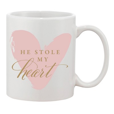 11oz He Stole My Heart Pink Coffee Mug