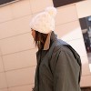 Turtle Fur Wave On Wave Pom Beanie - Women's Merino Wool Plush Fleece Lined Winter Hat - 3 of 3