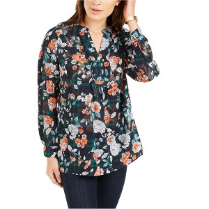 Tommy Hilfiger Womens Floral Peasant Blouse - 1 of 1