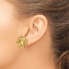 Black Bow Jewelry 12mm Polished Love Knot Post Earrings in 14k Yellow Gold - 3 of 4