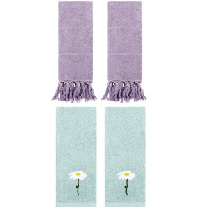 REGALWOVEN 4 Pcs Hand Towels, Absorbent Soft Bath Towel Set for Bathroom - 1 of 4